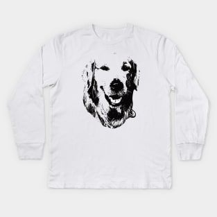 Golden Retriever Face Design - A Golden Christmas Gift Kids Long Sleeve T-Shirt